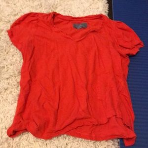 Anthropologie red t shirt